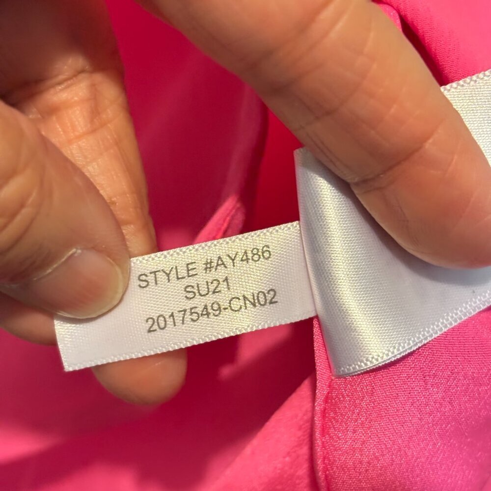 J. Crew Pink Ruffle Short Sleeve Button Front Blouse - Picture 11 of 11